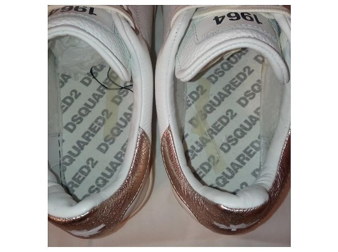 Sneakers Dsquared2 in pelle bianca Bianco - vista 13