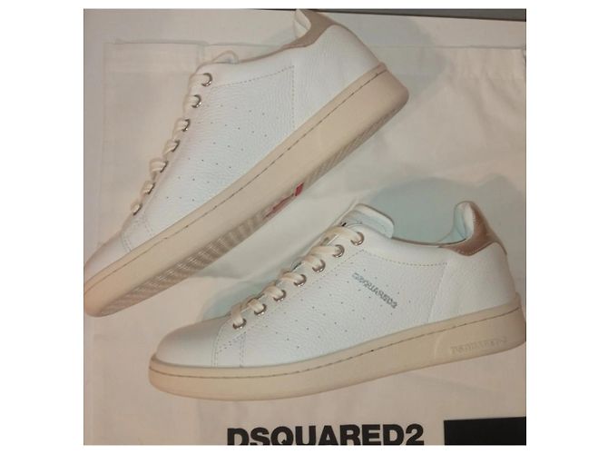 Sneakers Dsquared2 in pelle bianca Bianco - vista 14