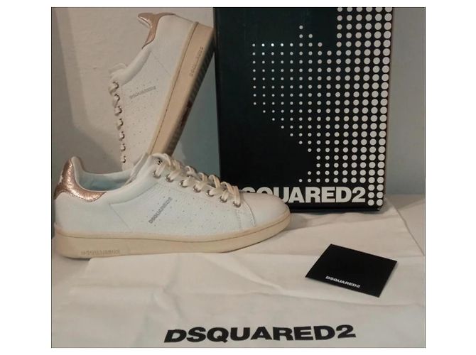 Sneakers Dsquared2 in pelle bianca Bianco - vista 2