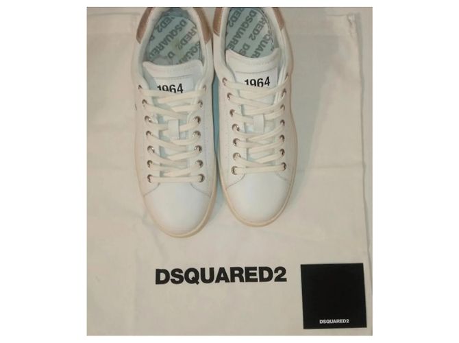Sneakers Dsquared2 in pelle bianca Bianco - vista 3