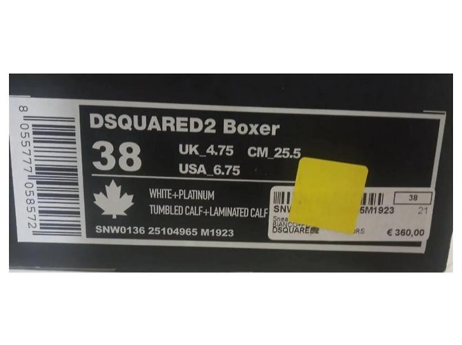 Sneakers Dsquared2 in pelle bianca Bianco - vista 4