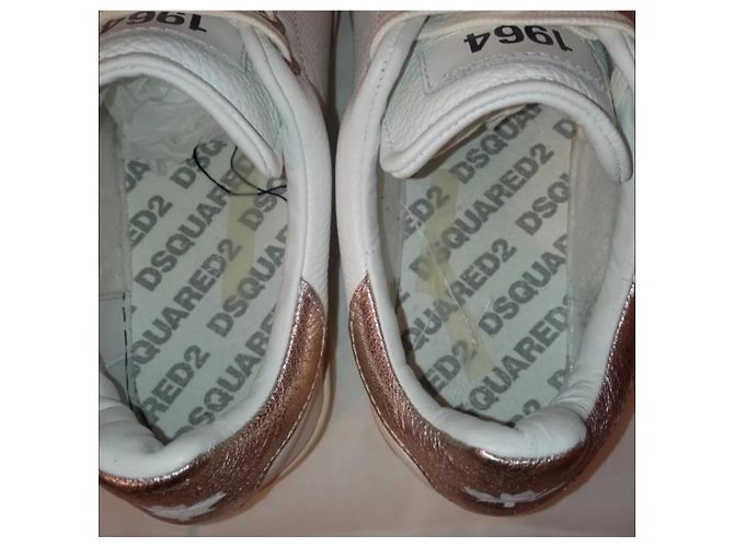 Sneakers Dsquared2 in pelle bianca Bianco - vista 5