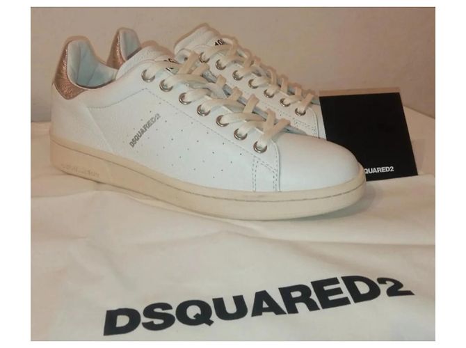 Sneakers Dsquared2 in pelle bianca Bianco - vista 7