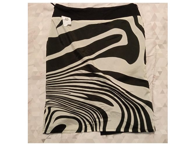 Falda Versace Jeans Couture negra de viscosa Negro - vista 10