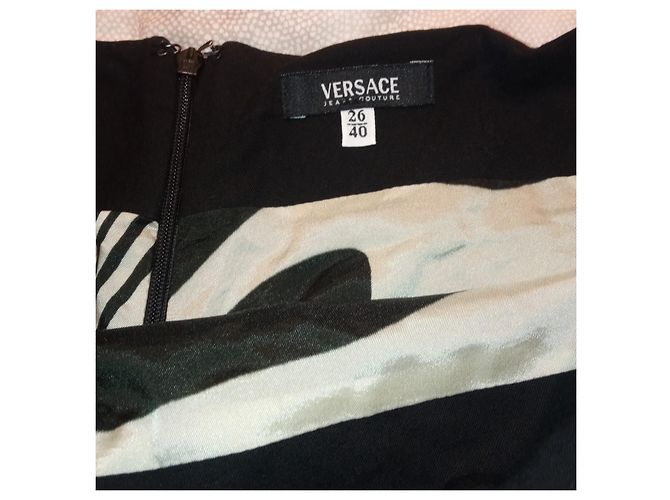 Falda Versace Jeans Couture negra de viscosa Negro - vista 12