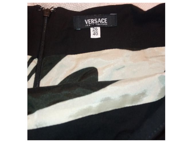 Falda Versace Jeans Couture negra de viscosa Negro - vista 13