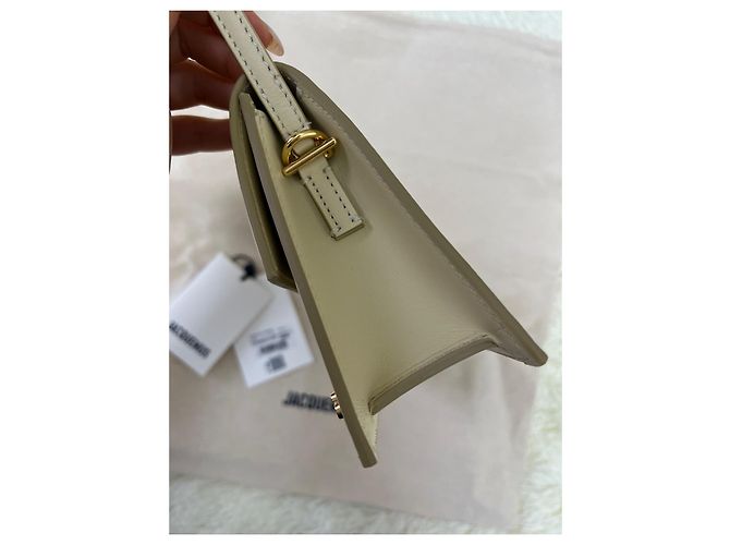 Borsa Jacquemus Le Bambino Long Beige in Pelle - vista 3
