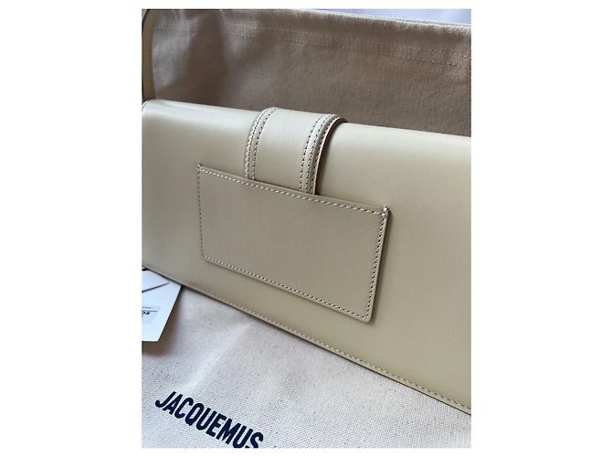 Borsa Jacquemus Le Bambino Long Beige in Pelle - vista 7