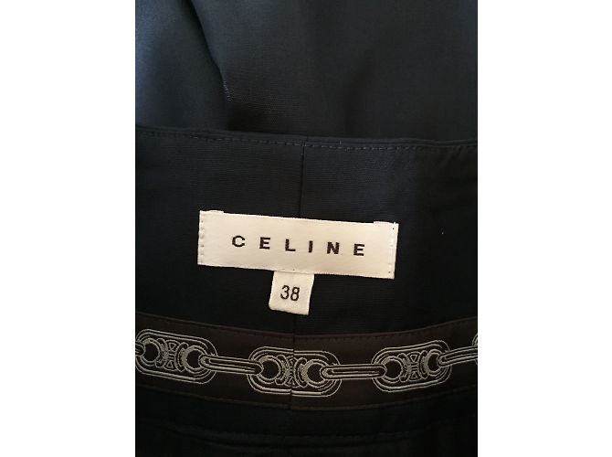 Céline CELINE Hose T.FR 38 Wolle Blau - Ansicht 3