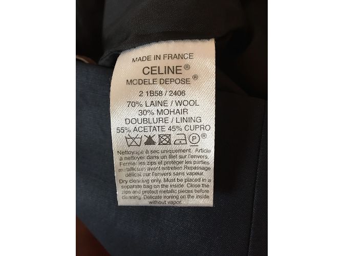 Céline CELINE Hose T.FR 38 Wolle Blau - Ansicht 4
