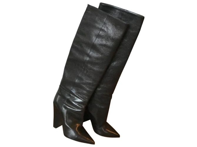 Botas SAINT LAURENT T.EU 36.5 Cuero Negro - vista 7