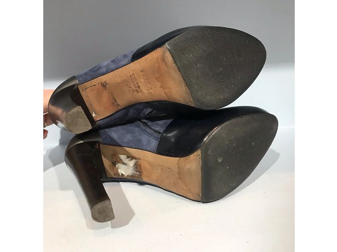 Botines FENDI T.EU 37 de ante Azul - vista 5