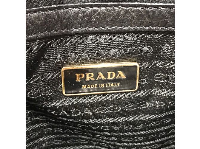 Double PRADA Handtaschen T. Leder Schwarz - Ansicht 8