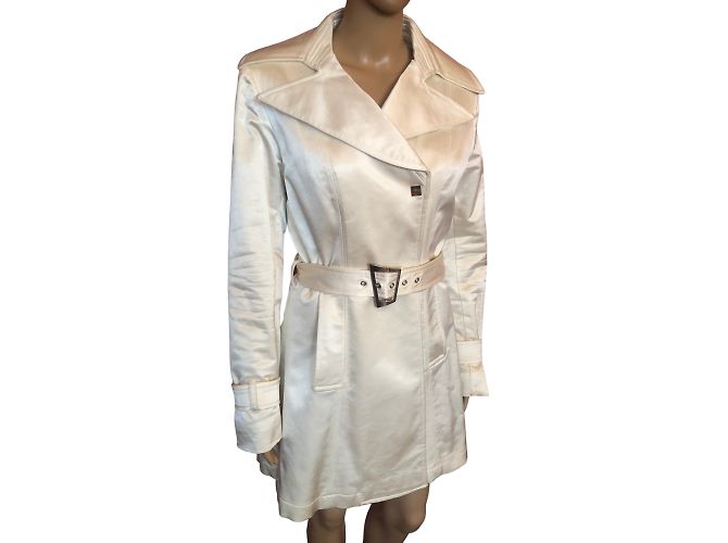 Autre Marque NO FIRMA / UNSIGNED Abrigos T.fr 40 Algodón Blanco - vista 14