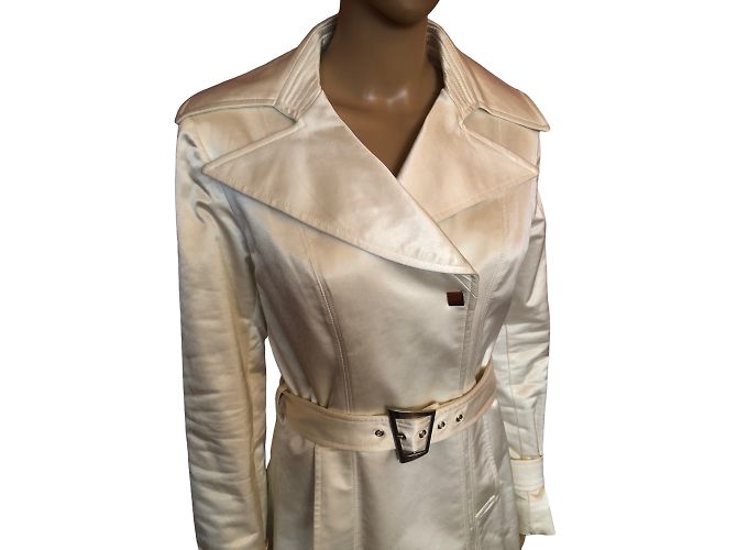 Autre Marque NO FIRMA / UNSIGNED Abrigos T.fr 40 Algodón Blanco - vista 15