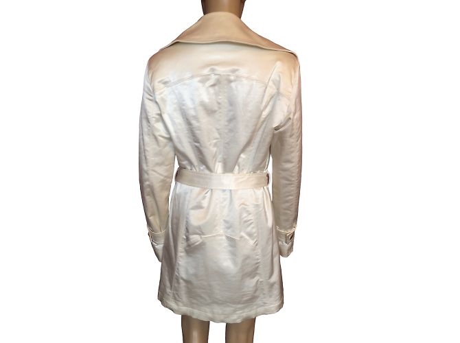 Autre Marque NO FIRMA / UNSIGNED Abrigos T.fr 40 Algodón Blanco - vista 2