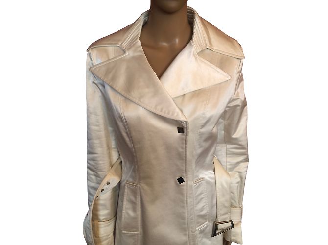 Autre Marque NO FIRMA / UNSIGNED Abrigos T.fr 40 Algodón Blanco - vista 9