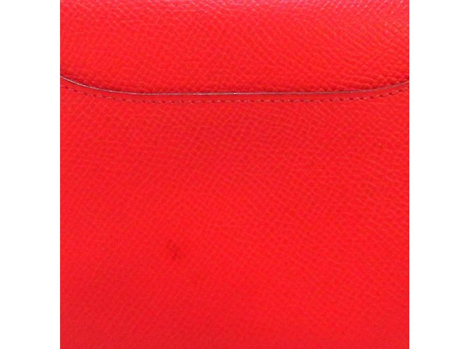 Hermès Cartera compacta roja Hermes Epsom Constance - vista 7