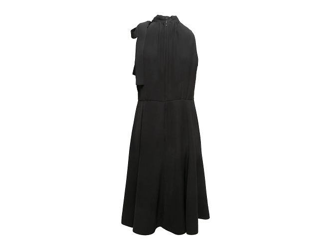 Bow Prada Negra 2018 Vestido Enfeitado com Cristal Tamanho EUA M/eu - vista 3