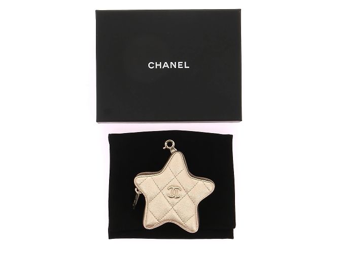 CHANEL  Purses, wallets & cases T.  leather Golden - view 7