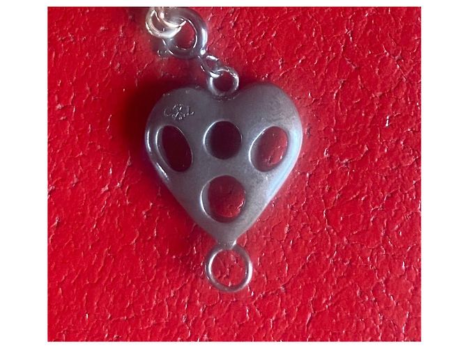 Bracciale Christian Lacroix in argento con pendente a cuore D'oro Grigio antracite - vista 4