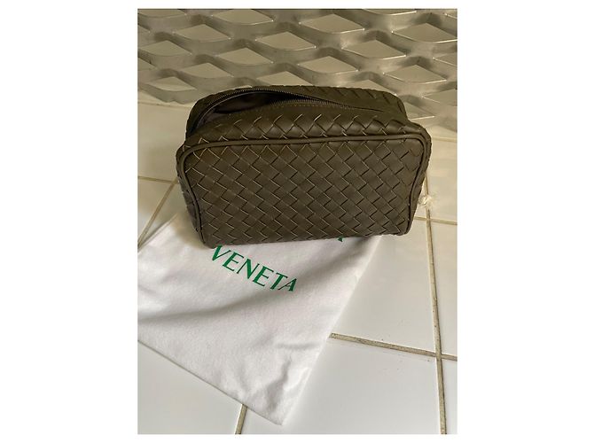 Astuccio Bottega Veneta in pelle intrecciata Bronzo - vista 2