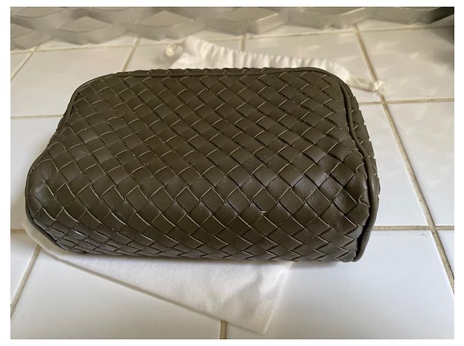 Astuccio Bottega Veneta in pelle intrecciata Bronzo - vista 3