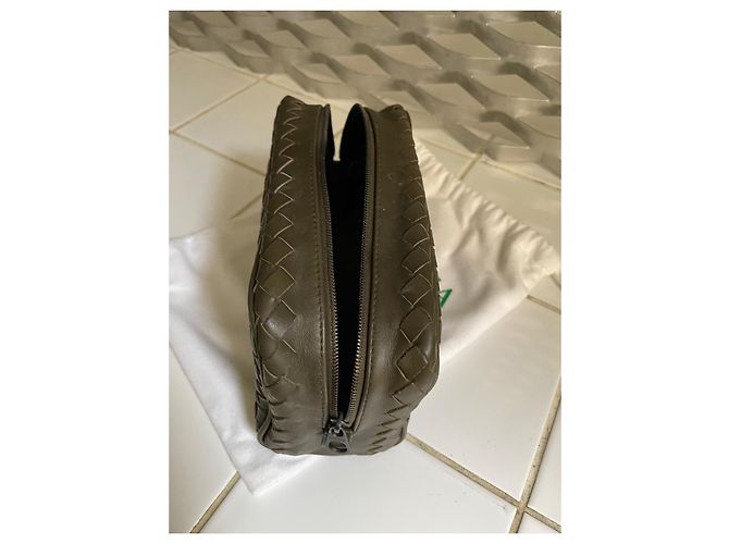 Astuccio Bottega Veneta in pelle intrecciata Bronzo - vista 4