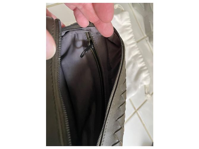 Astuccio Bottega Veneta in pelle intrecciata Bronzo - vista 6