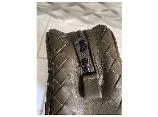 Astuccio Bottega Veneta in pelle intrecciata Bronzo - vista 7