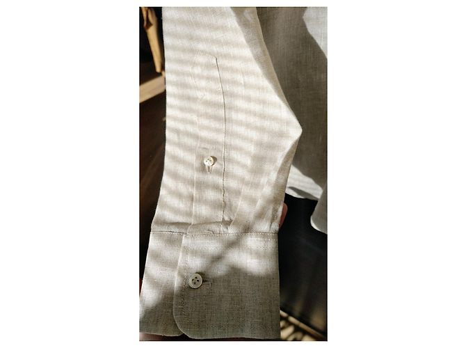 Autre Marque Camicia in lino Luca Faloni Portofino Sabbia - vista 4