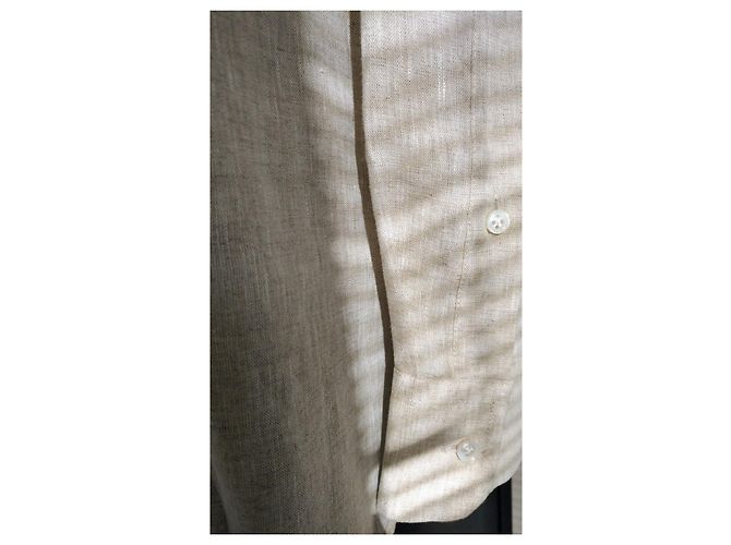Autre Marque Camicia in lino Luca Faloni Portofino Sabbia - vista 5