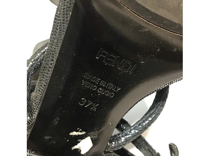 Sandali FENDI T.EU 37.5 Pelle Blu - vista 6