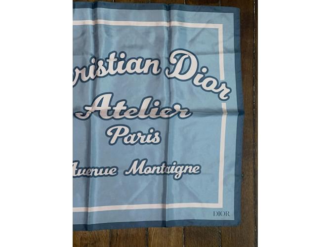 Fazzoletto di seta DIOR T. Seta Grigio - vista 4