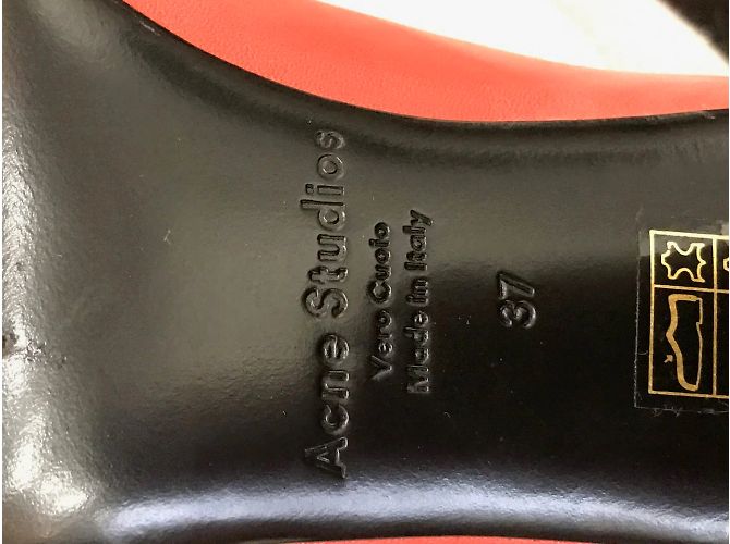 ACNE STUDIOS Tacchi T.EU 37 Pelle Rosso - vista 5