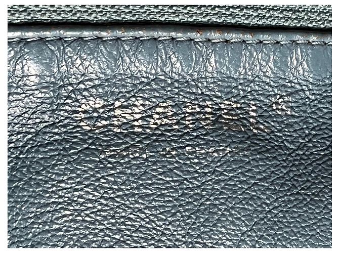 Borsa Chanel blu in pelle - vista 10