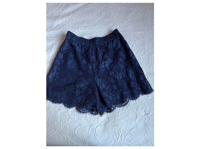 Shorts de encaje de camelias Chanel Azul marino - vista 5