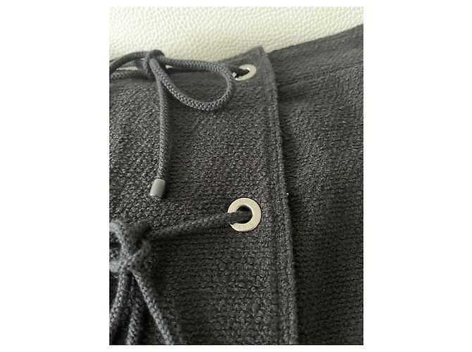 Minifalda Chanel de tweed de algodón negra Negro - vista 6