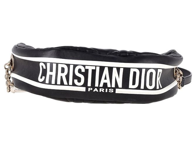 Dior Vibe mittelgroße Hobo-Tasche aus schwarzem Cannage-Lammleder - Ansicht 12