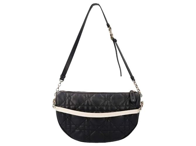 Dior Vibe mittelgroße Hobo-Tasche aus schwarzem Cannage-Lammleder - Ansicht 2