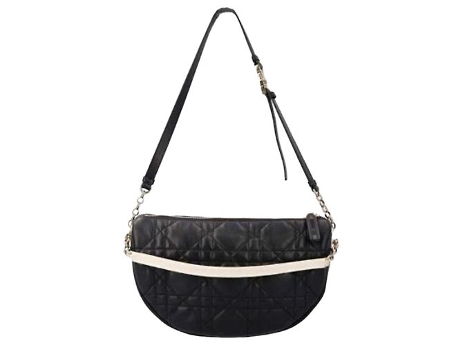 Dior Vibe mittelgroße Hobo-Tasche aus schwarzem Cannage-Lammleder - Ansicht 3
