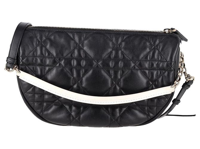 Dior Vibe mittelgroße Hobo-Tasche aus schwarzem Cannage-Lammleder - Ansicht 6