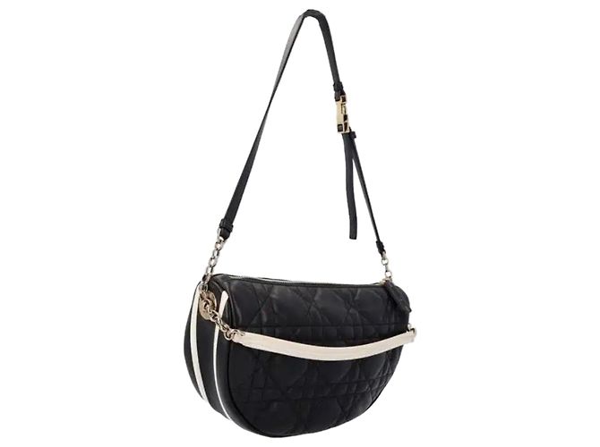 Dior Vibe mittelgroße Hobo-Tasche aus schwarzem Cannage-Lammleder - Ansicht 7