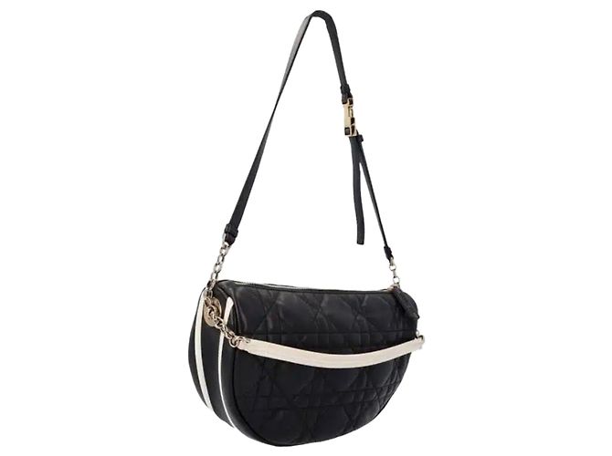 Dior Vibe mittelgroße Hobo-Tasche aus schwarzem Cannage-Lammleder - Ansicht 8