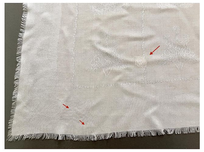 scialle dorato oversize quadrato Monogram Cartier Panthère Ivory Bianco sporco - vista 14