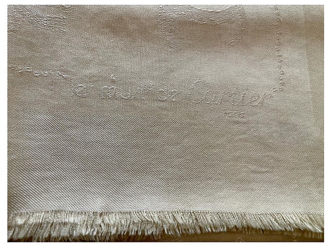 scialle dorato oversize quadrato Monogram Cartier Panthère Ivory Bianco sporco - vista 6