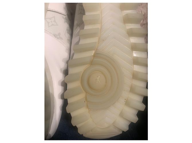 Louis Vuitton Monogramm Sneaker Weiß Leder Herren 45 - Ansicht 6