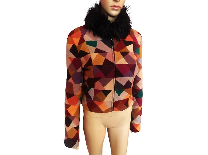 KENZO Jacken T.fr 38 Wolle Mehrfarben - Ansicht 8