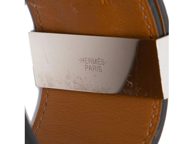 Ring Hermès Pulseiras HERMESCouro Prata - vista 3