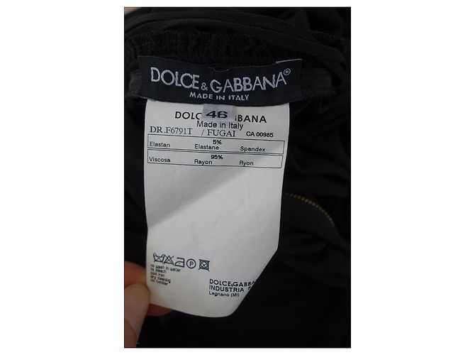 Abito Dolce & Gabbana in crêpe nero FR38/40 Piccolo IT46 - vista 4